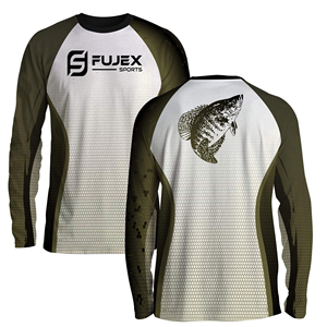 Camiseta de manga larga de secado rápido UV UPF 50 +, camiseta de rendimiento de pesca, impermeable, estilo liso, talla XL para hombre, venta al por mayor - Product Image 1