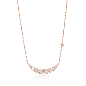 Unique Design Clear Zircon Stone <b>Long</b> Chain <b>Necklace</b> Turkish Handmade Wholesale 925 Sterling Silver Jewelry - Product Image 3