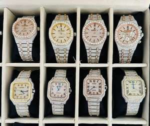 Luxury High Quality Automatic Mechanical VVS DE Colour Moissanite Alarm Features <b>Men's</b> Hip Hop <b>Watches</b> - Product Image 6