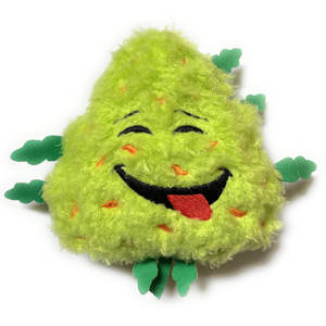 Mon nom est Bud, jouet pour chien amusant qui couine, adorable et cool, peluche parodique de pot de marijuana - Product Image 1