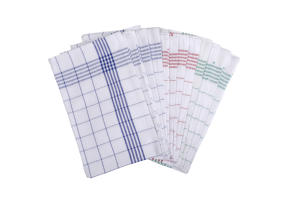 Chiffons de nettoyage de cuisine 100% coton avec motif à carreaux carrés tissés pour serviettes de cuisine à usage domestique - Product Image 6