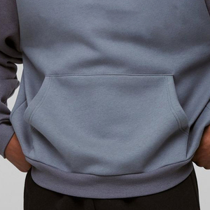 เสื้อมีฮู้ดแนวสตรีทเสื้อมีฮู้ดโอเวอร์ไซส์ของผู้ชายเสื้อมีสีบล็อคไหล่ตกโลโก้ตามสั่ง - Product Image 2