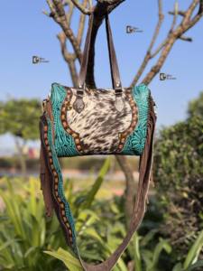 Bolso de Mano de Cuero Vacuno Occidental, Bolso Tote con Flecos de Cuero Tallado, Bolso Elegante, Bolsos de Cuero para Mujer Multiusos - Product Image 2