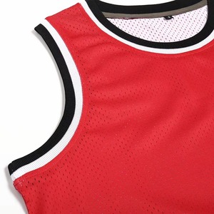 Venta al por mayor de camisetas de baloncesto sin mangas para los hombres de diseño personalizado ropa de entrenamiento deportivo Venta caliente impreso práctica de baloncesto Jersey - Product Image 4
