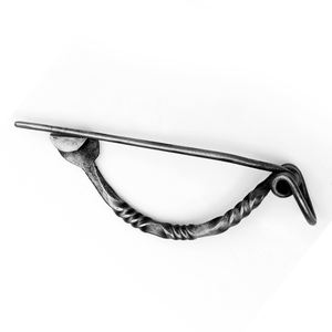 Anneau de perle en poils de serpent Viking forgé à la main Accessoire de cheveux de style tribal Barrette de cheveux Viking Clip Cuff Bun Pin - Product Image 4