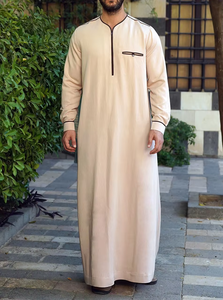 Túnica árabe Shalwar Kameez musulmana de fábrica al por mayor paquistaní informal para hombre a la venta moda 2025 transpirable - Product Image 6