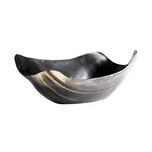 Cuenco Pequeño de Cuerno de Búfalo Natural Pulido, Redondo y Grueso, Ecológico, para Condimentos, Bebidas, de Lujo, por Crescent Crafts - Product Image 2