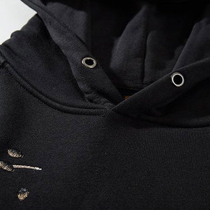 เสื้อสวมหัวสำหรับผู้ชาย, สินค้ามาใหม่เสื้อฮู้ดปักลายผ้าฝ้ายผสม - Product Image 5