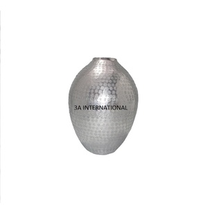 Wedding <b>Table</b> Centerpieces Metal Flower Vases Shiny Finishing Flower Pot - Product Image 6