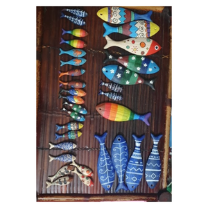 Artisanat traditionnel de poisson en bois vietnamien, décor élégant fait à la main pour l'affichage de la maison, de l'hôtel et du bureau - Product Image 3