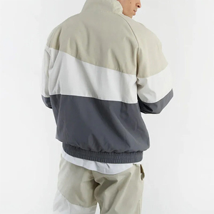 Survêtement deux pièces de haute qualité en nylon personnalisé, léger, avec fermeture éclair, col montant, coupe confortable, coupe-vent d'été pour hommes - Product Image 4