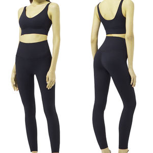 ชุดโยคะสำหรับผู้หญิง,บรารูปตัวยูและเลกกิ้งเอวสูงพร้อมกระเป๋าซ่อนด้านหลังเสื้อผ้าสำหรับออกกำลังกายเล่นโยคะ - Product Image 6