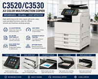 Photocopieur multifonction couleur A3 d'occasion C3520 C3530, imprimante laser recto-verso, scanner, machine de photocopie de bureau