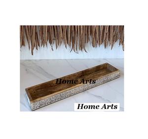 Bandeja para servir postres de metal y madera, tamaño personalizado, forma redonda, aperitivos, dátiles, bandeja para servir para los más vendidos - Product Image 6