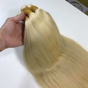 Extensiones de cabello humano virgen sin procesar Rubio Exquisito de 24 "Tipo de trama de piel Bonetstraight sin esfuerzo - Product Image 1