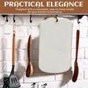 Tabla de cortar de mármol brillante blanco para cortar frutas, bandeja de cocina elegante, Perfecta para servir rebanado y exhibición moderna para el hogar - Product Image 4