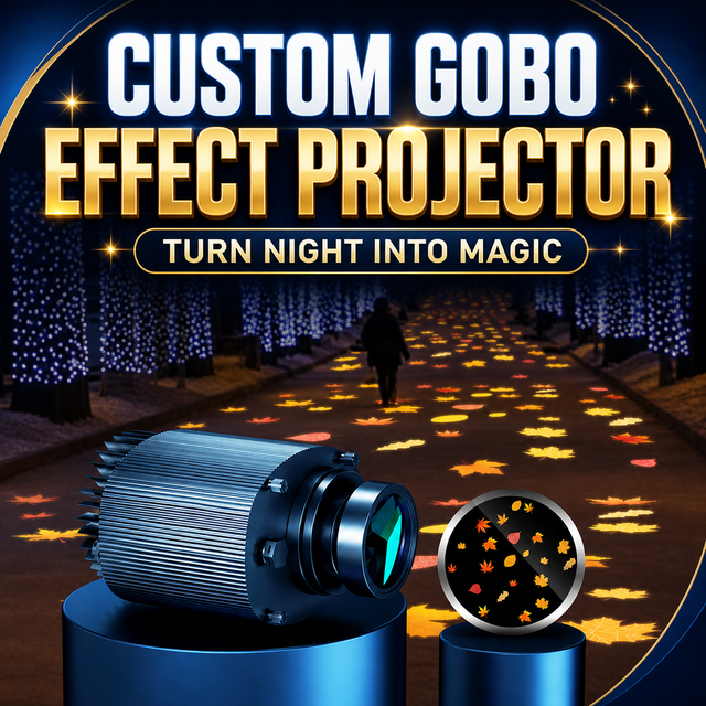 High Power LED Gobo Projector with Dynamic Flower Fish Water Wave Effects IP65 Waterproof Outdoor Projection Light