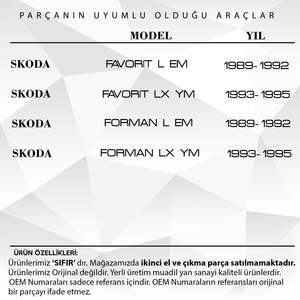 Lente de Luz Trasera Izquierda para Skoda Favorit Forman - Product Image 2