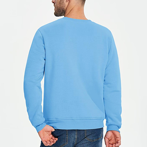 High Quality O-Neck Long Sleeve 100% Cotton Regular Fit Eco-Friendly Breathable <b>Sweatshirt</b> for Men Winter Embroidered Logo OEM - Product Image 6