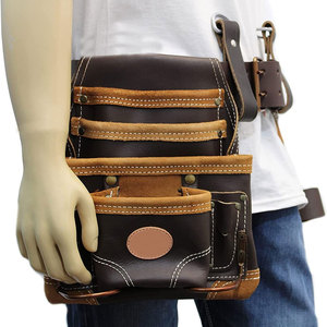 Wholesale High Quality <b>Leather</b> Custom Material Tool <b>Belt</b> Bag Outdoor PU <b>Leather</b> Tool <b>Work</b> <b>Belt</b> for Sale - Product Image 2