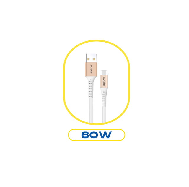 60W Fast Charging USB Type C Cable Mobile Phone Data Transfer Cord Wholesale Customized Charger Cable From India