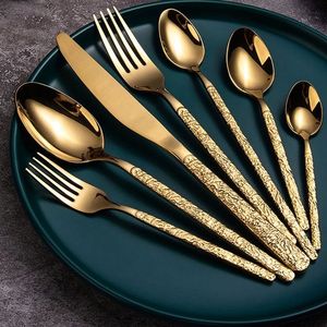 Complete Metal Cutlery <b>Set</b> For Family Meals Including Knives Forks And Spoons With A Modern Elegant Design For Dining - Product Image 1