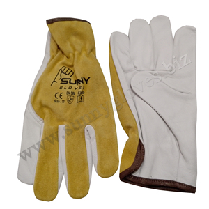 High Quality Cow Leather Work Safety Mechanic Assembly <b>Driver</b> <b>Gloves</b> Safety Hand <b>Gloves</b> for Men - Product Image 3