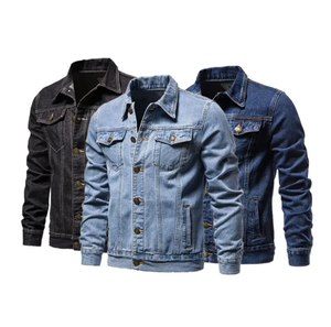 Vente en gros Vêtements de rue d'hiver personnalisés à la mode Vêtements pour hommes Jean noir vierge Veste en jean - Product Image 5