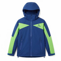 Veste de ski à capuche personnalisée pour hommes Sports d'hiver Snowboard Extérieur Imperméable Coupe-vent Nylon Polyester
