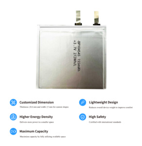 Batería de Polímero Ultrafina Personalizada de 3.7V 155mAh, Celda de Bolsa de 1mm de Grosor para Tarjeta Inteligente, Personalizable - Product Image 4
