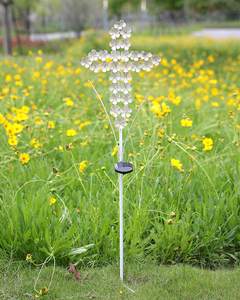 Estaca de jardín cruzada solar, luces <span class=keywords><strong>para</strong></span> exteriores, Estaca de luces cruzadas con energía solar de 40 pulgadas con 24 luces LED decorativas de flores <span class=keywords><strong>para</strong></span> Remem - Product Image 6