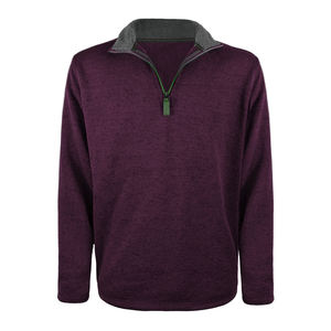 Suéteres de lana transpirable, suéteres de lana con cremallera de cuarto, suéteres de lana de invierno personalizados más vendidos para hombres - Product Image 4