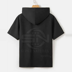 Sudadera con capucha de diseño personalizado más vendida para hombres El mejor precio al por mayor en la última colección Camisa de patrón sólido Cuello con capucha - Product Image 2