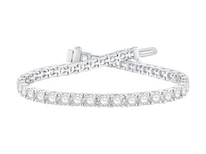 Pulsera de Diamantes Cultivados en Laboratorio con Corte Ultra Redondo de 8.00 Ct E-F VS en Platino para Fiesta de Compromiso para Mujer - Product Image 2