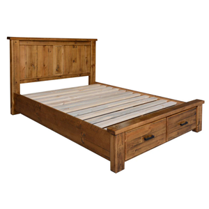 Lit en bois de pin à 2 tiroirs Lit en bois dur Mobilier de chambre en bois vietnamien de qualité supérieure pour les distributeurs mondiaux - Product Image 3