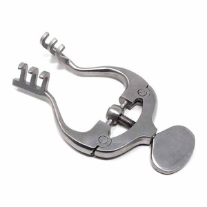 Jansen-Retractor de acero inoxidable, 10cm, esparcidor de heridas no estéril con tornillo de ajuste, 3x3 dientes Romos - Product Image 1