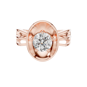 Anillo de Diamante Ovalado de Laboratorio de 1 Quilate para Mujer, VVS-VS EF CVD, Oro de 18 Quilates, 14 Quilates, 10 Quilates y Plata 925, Oro Rosa, Amarillo y Blanco - Product Image 1