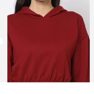 Sudaderas con Capucha Largas para Mujer, Colección Otoño-Invierno de Bangladesh, Transpirables, Antiencogimiento, Antiarrugas, con Logotipo Frontal - Product Image 1