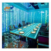 Projecteur 3D interactif pour restaurant Projection intérieure immersive de sol mural pour salle de mariage