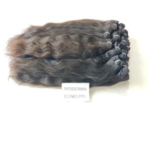 Vente en gros d'extensions de cheveux bruts indiens vierges Remy, mèches de cheveux humains originales de style naturel sans traitement chimique - Product Image 3