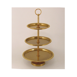 แท่นวางเค้กทองเหลืองขนาด12นิ้วสำหรับงานแต่งงานพร้อมฐานสีทองอุปกรณ์ทำเค้ก - Product Image 6