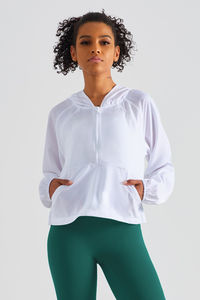 Nueva Sudadera con Capucha Extra Grande para Mujer, Protección Solar, Antiarrugas y Transpirable, con Cierre y Logotipo Personalizado - Product Image 2