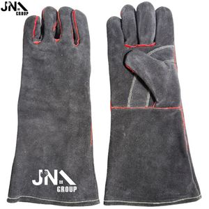 Gants de travail en cuir industriel de 14 ''pour hommes, résistant à la chaleur, gant de sécurité pour vache fendue - Product Image 1