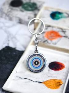 Fashion Carabiner Metal Sticker Keychain with Unique Enamelled Tips and 3D Shape - Product Image 1