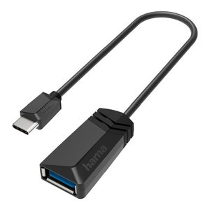 Hama <b>Usb</b> Otg <b>Adapter</b> Type <b>C</b> To Type <b>A</b> Male To Female Black 00200312 - Product Image 1