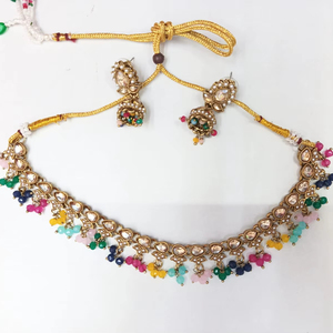 ชุดสร้อยคอโบราณสีทองเงาบอลลีวูดสุดพิเศษ - Product Image 1