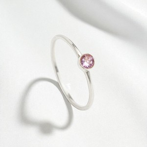 Anillo apilable de amatista de plata 925, anillo redondo pequeño de 4 MM con piedras preciosas, joyería hecha a mano, banda lisa personalizada, anillos chapados en oro - Product Image 3