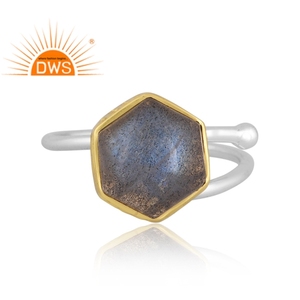 Best Quality Fine Sterling Silver Natural <b>Labradorite</b> Gemstone Stackable <b>Ring</b> Custom Jewelry For Women Gift For Her - Product Image 3