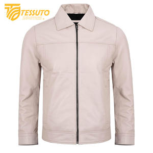 Meilleure qualité hommes rose veste en cuir nouvelle mode veste en cuir pour hommes respirant classique collège Style Tessuto vestes en cuir - Product Image 4