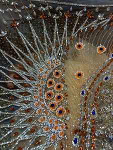 Meilleur Prix Luxe Fait Main 100% Polyester Vêtements Haute Qualité Perlé Tissu Zircon Tissé Maille Exportation Directe Inde Fournisseur - Product Image 3